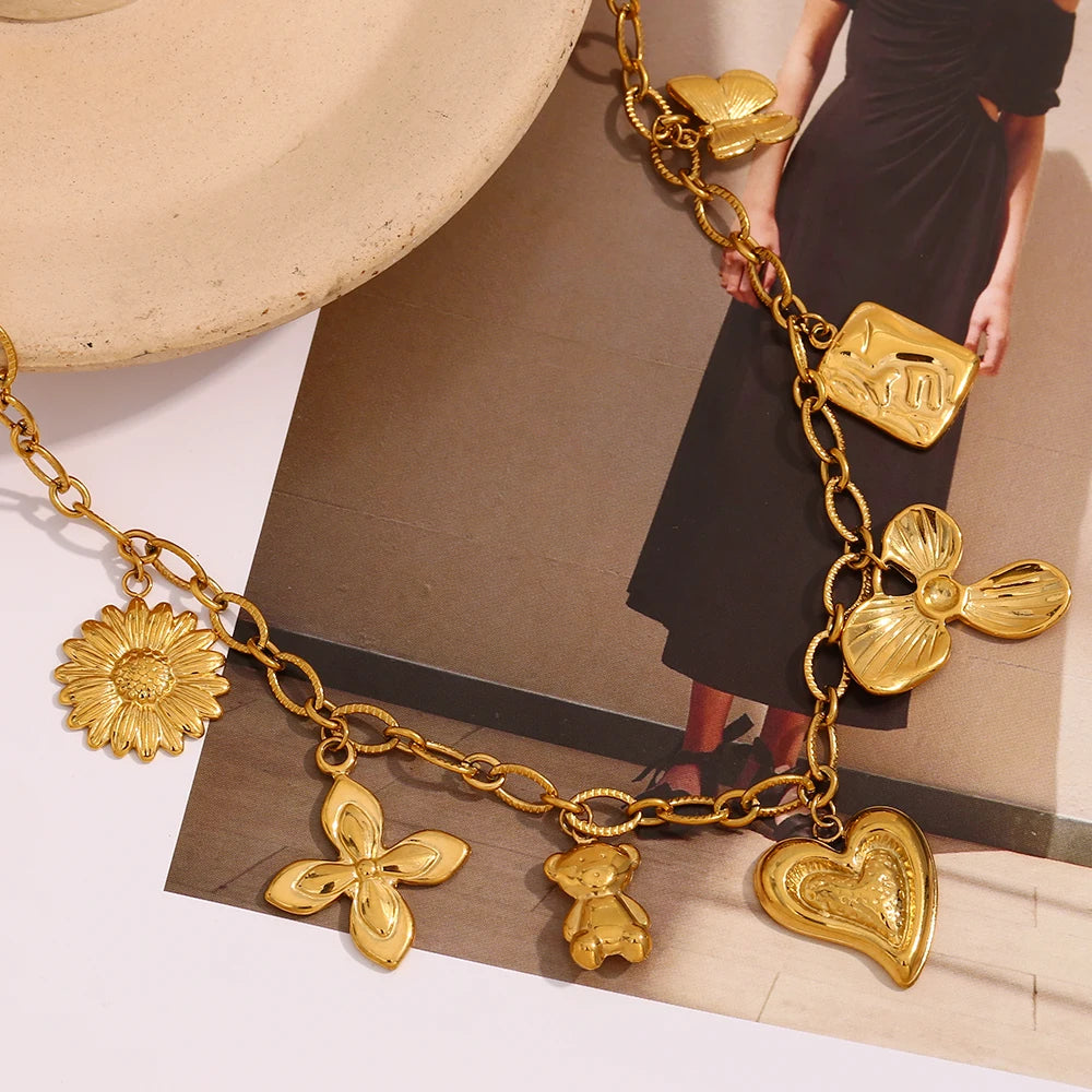 Charm Cascade Necklace