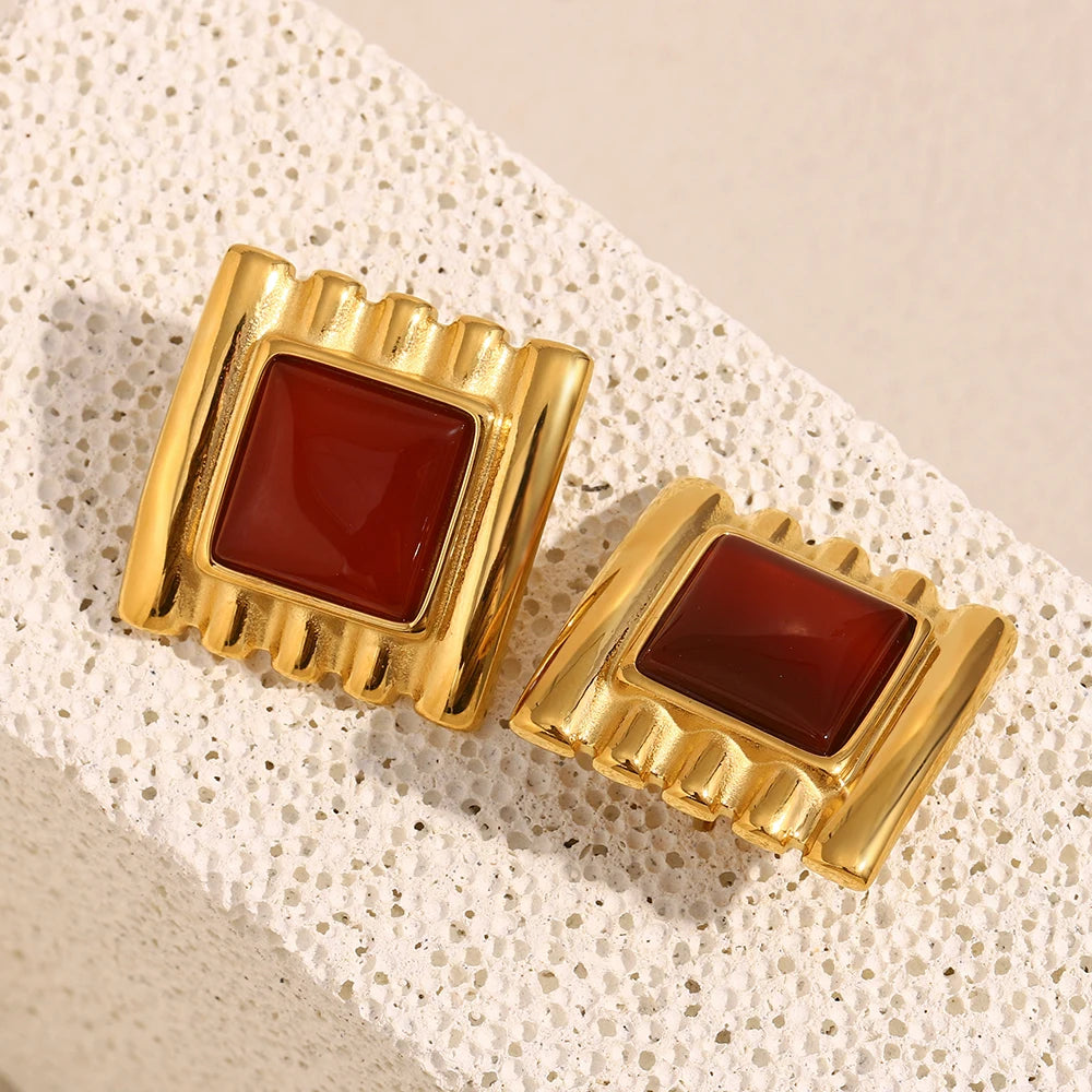 Elegant Square Stud Earrings