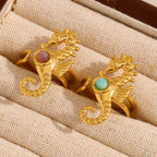 Seahorse Open Ring
