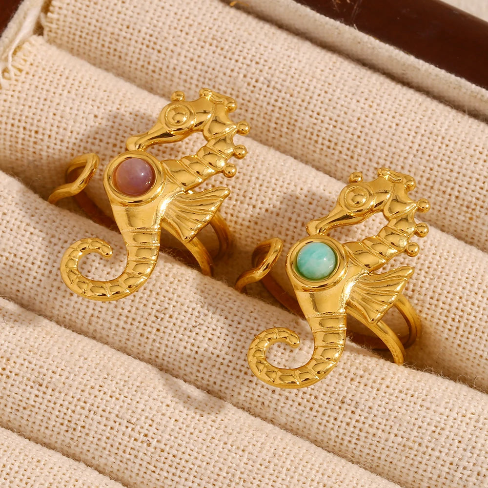 Seahorse Open Ring