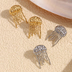 Jellyfish Hammered Texture Earrings