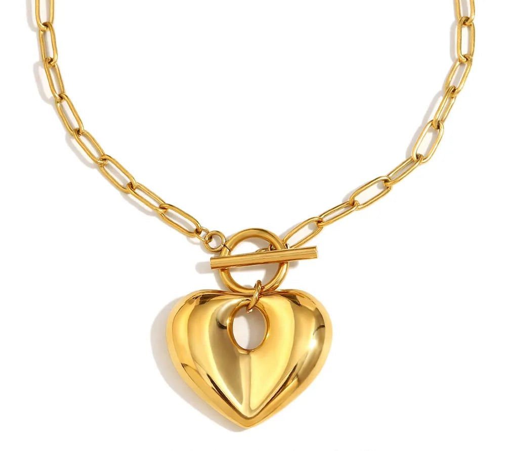 Golden OT Heart Necklace