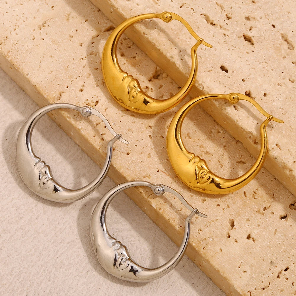Lunar Hoop Earrings