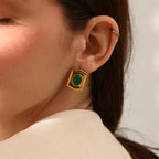 Roman Shield Agate Earrings