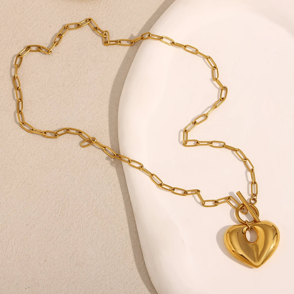 Golden OT Heart Necklace