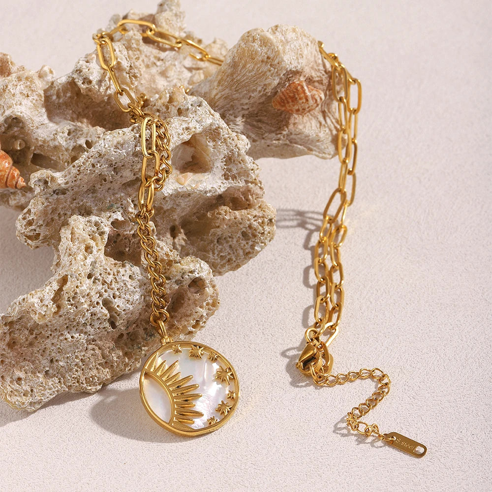 Shell Sun Star Necklace