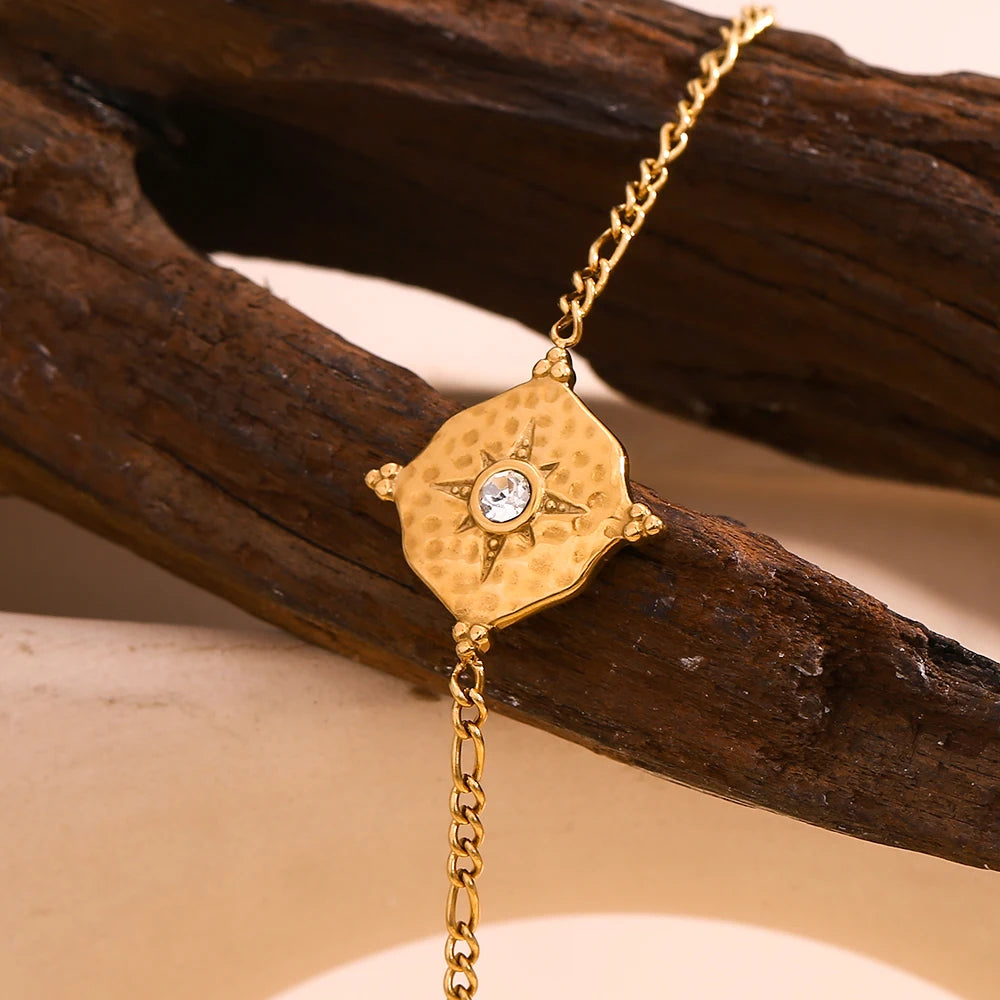 Vintage Star & Rudder Figaro Chain Bracelet