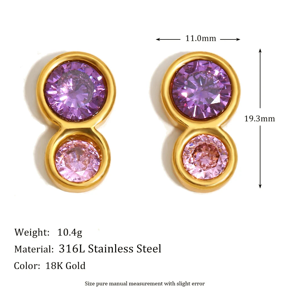 Infinity Zircon Mini Stud Earrings