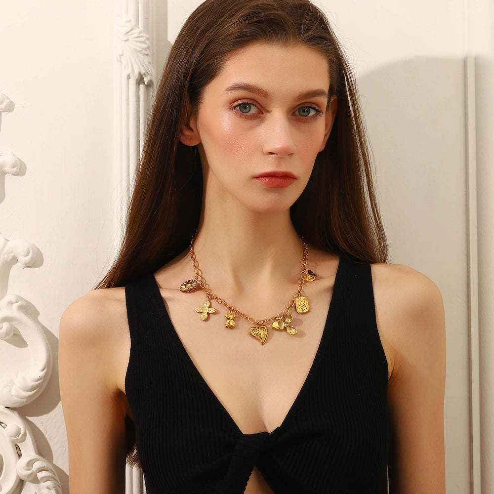 Charm Cascade Necklace