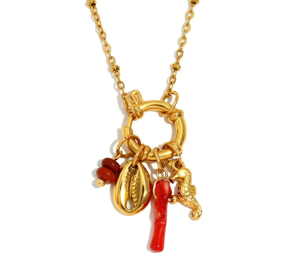 Shell Seahorse Necklace