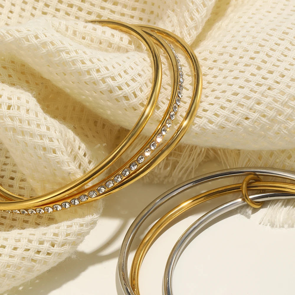 Triple Layer Zircon Bracelet