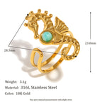 Seahorse Open Ring