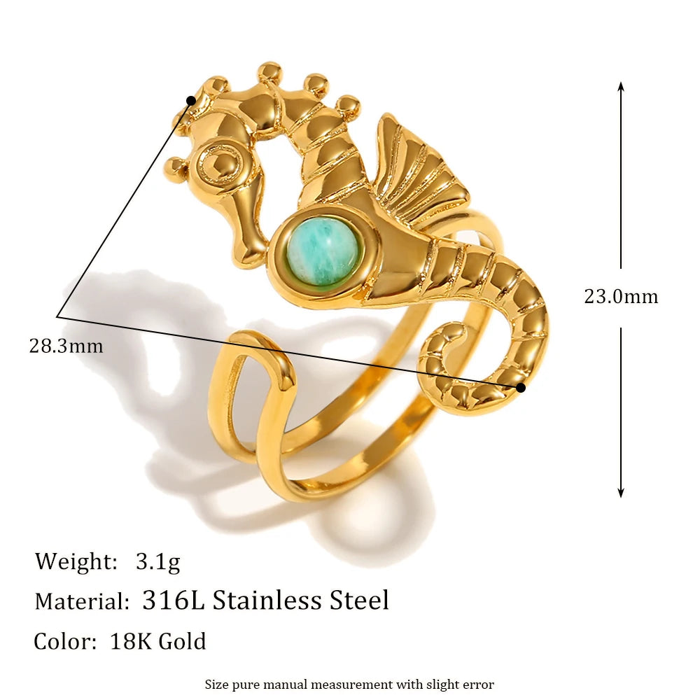 Seahorse Open Ring
