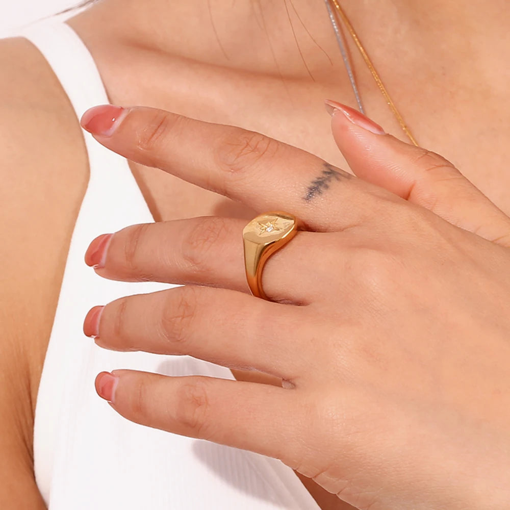 Octagonal Star Ring