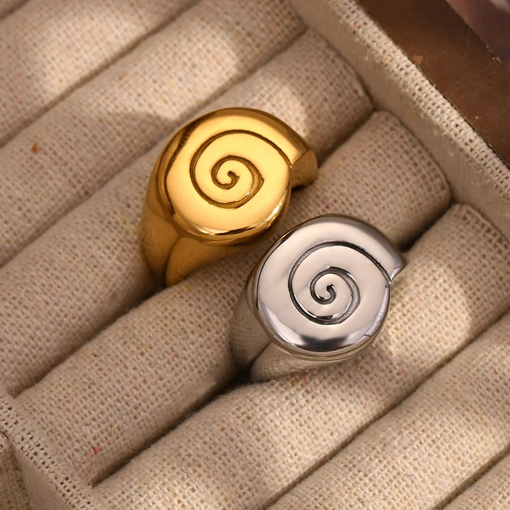 Spool Spiral Texture Ring