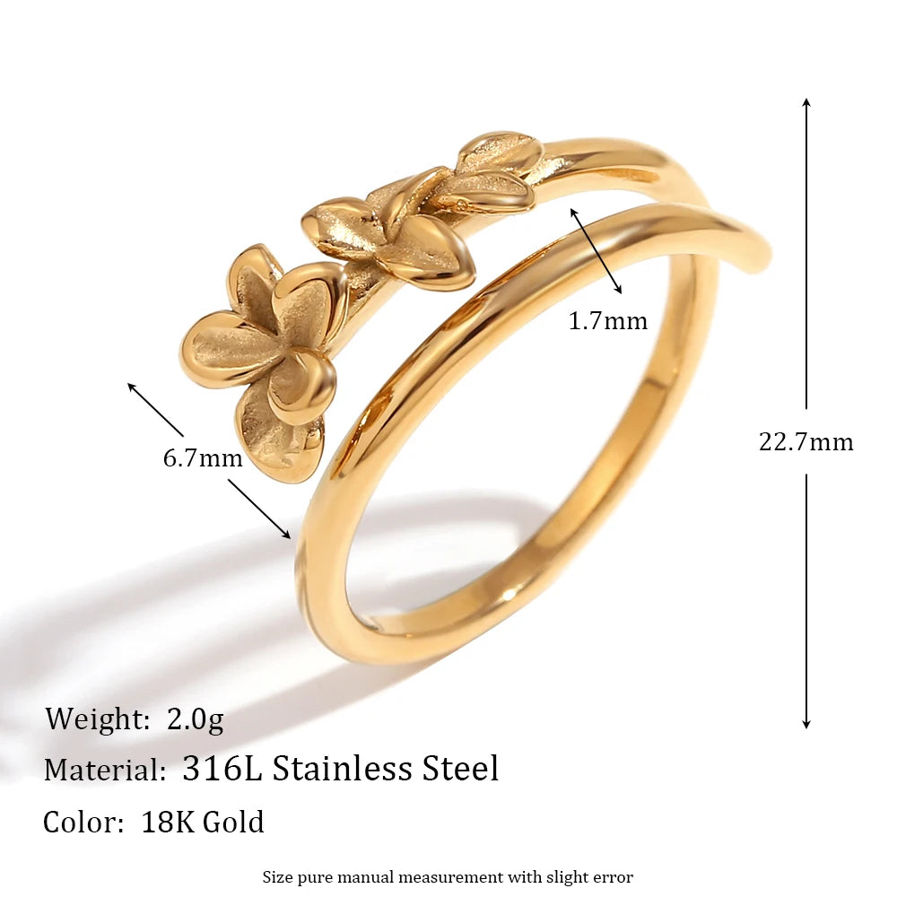 Frangipani Layered Ring