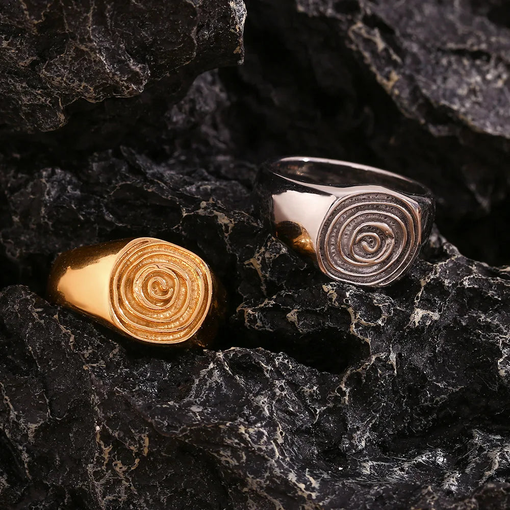 Spool Spiral Texture Ring