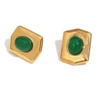 Roman Shield Agate Earrings