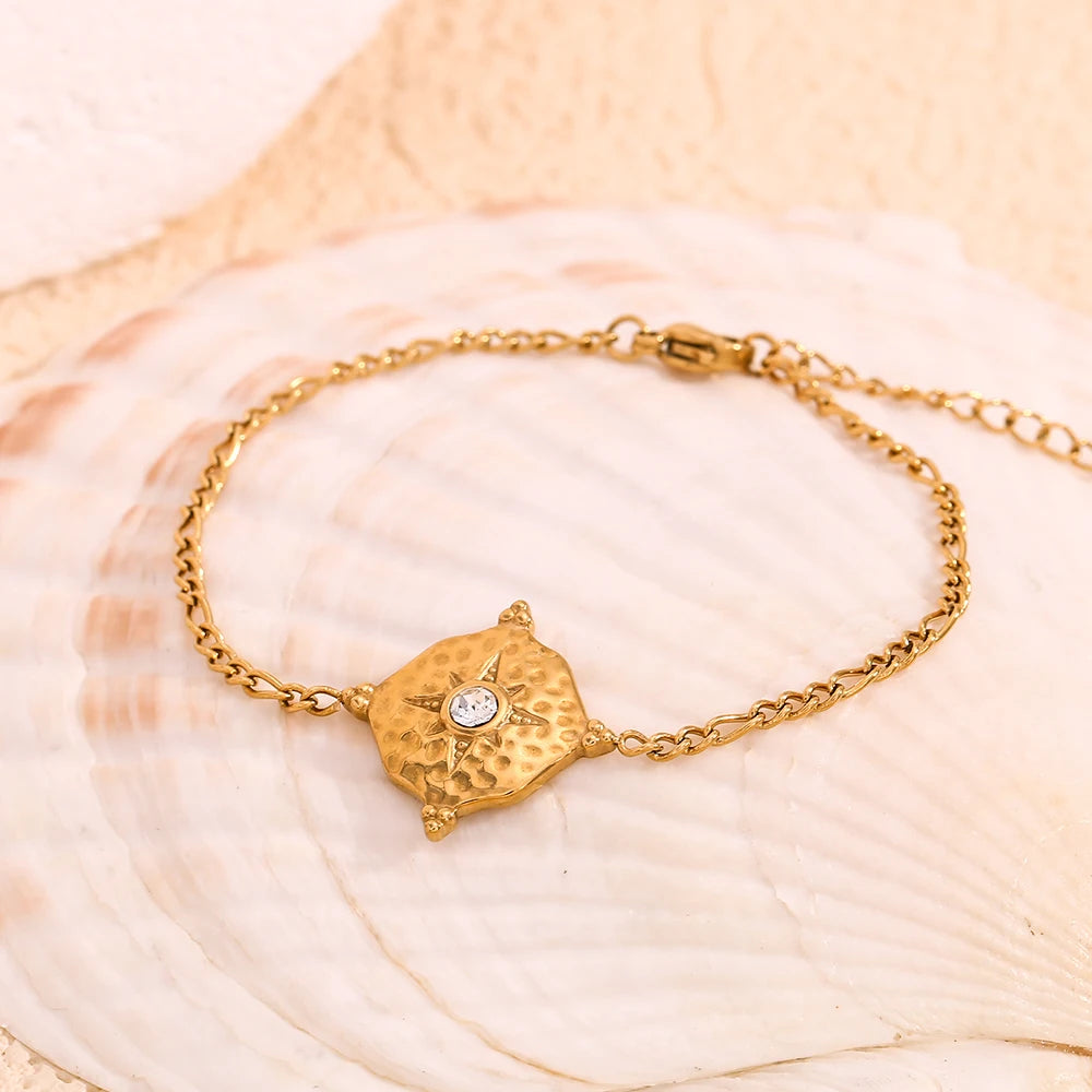Vintage Star & Rudder Figaro Chain Bracelet