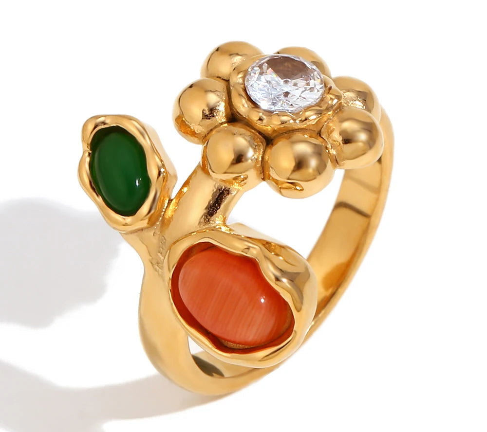 Zircon Bloom Ring