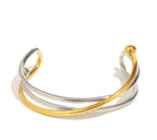 Double Colour Cross Open Bangle