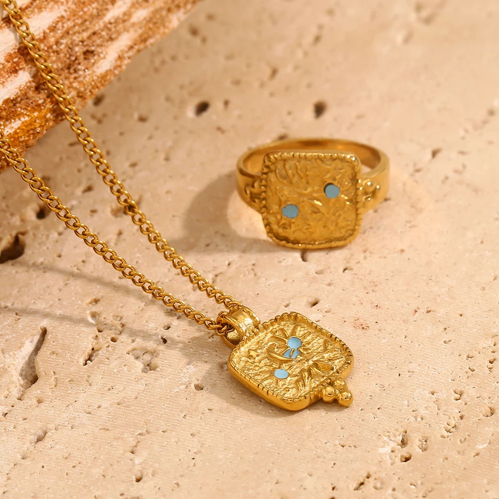 Sun Moon Star Necklace Ring
