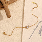 Sparkling Star Thin Chain Bracelet