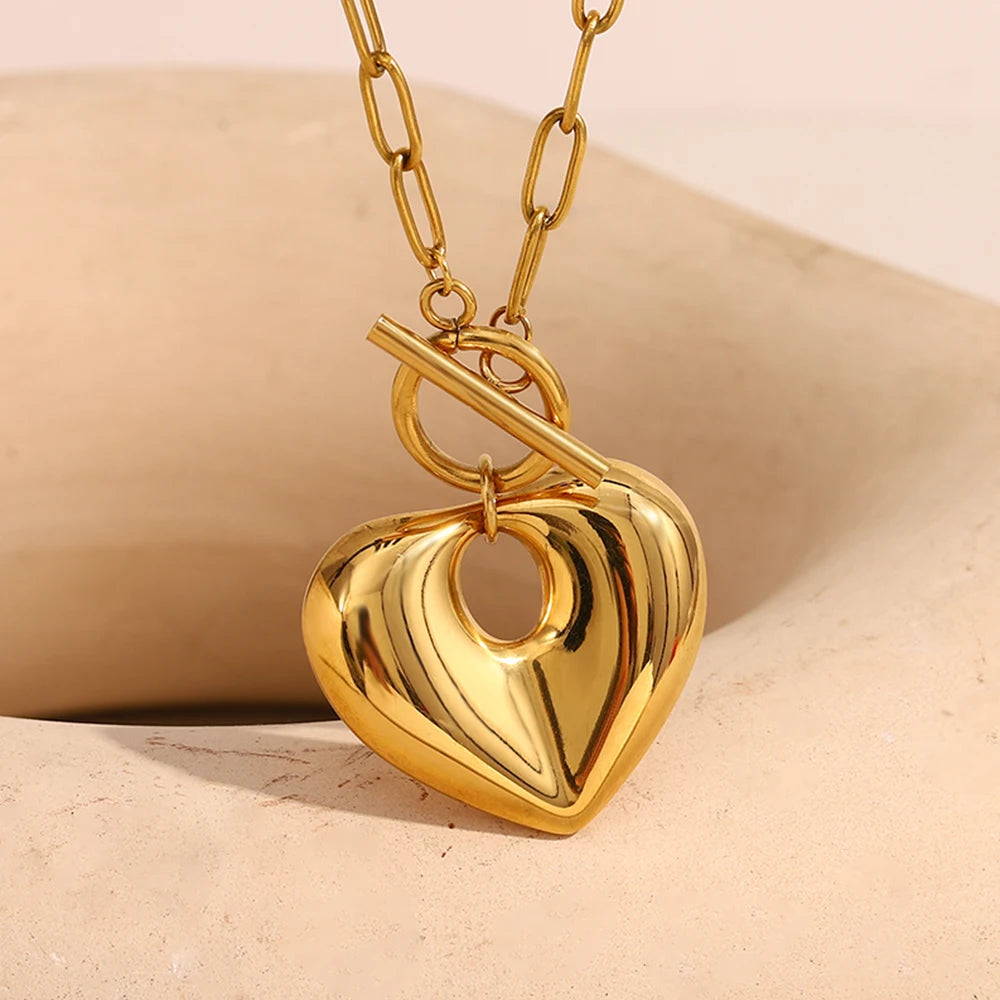 Golden OT Heart Necklace