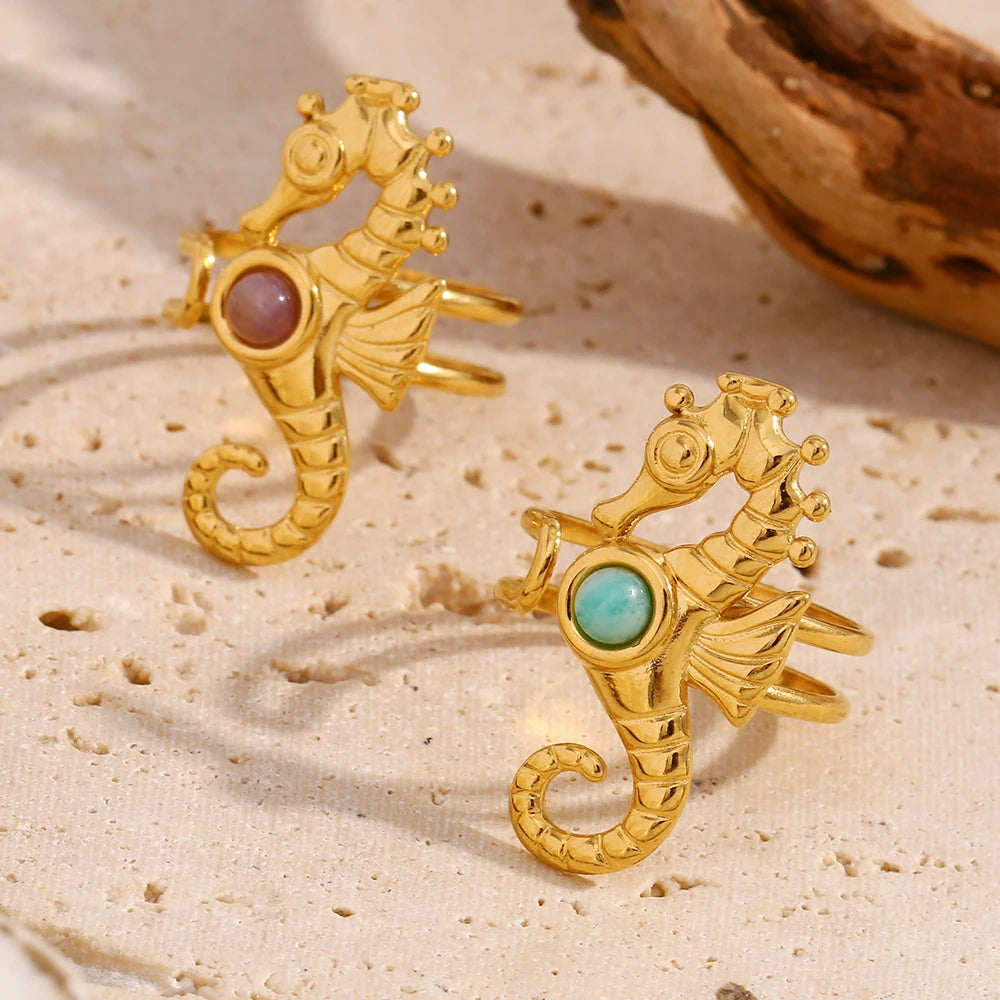 Seahorse Open Ring