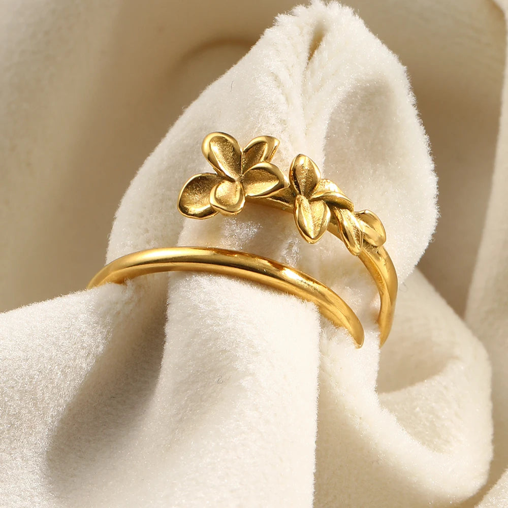 Frangipani Layered Ring
