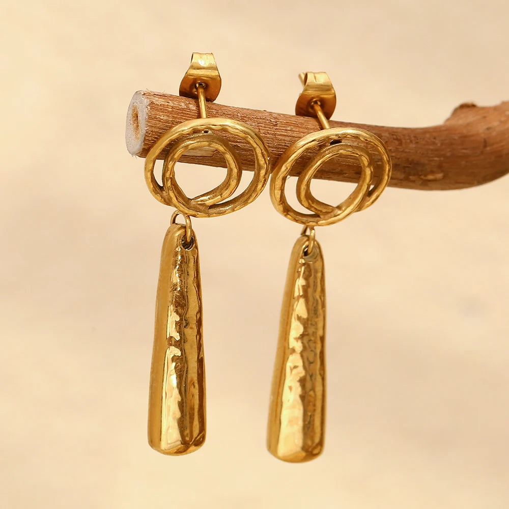 Golden Spiral Earrings