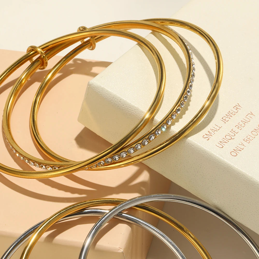 Triple Layer Zircon Bracelet