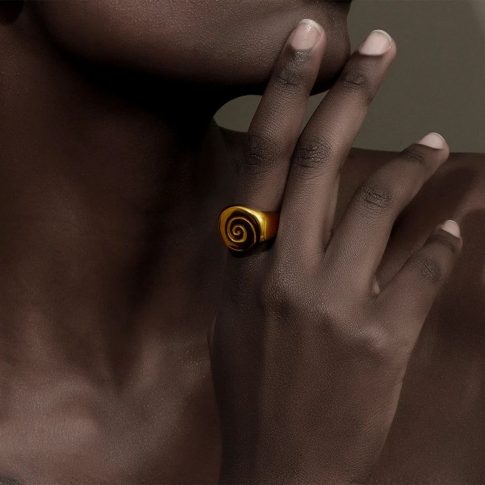 Spool Spiral Texture Ring