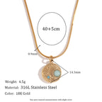 Natural Stone Sun Moon Star Necklace