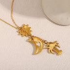 Celestial Heart Pendant Necklace