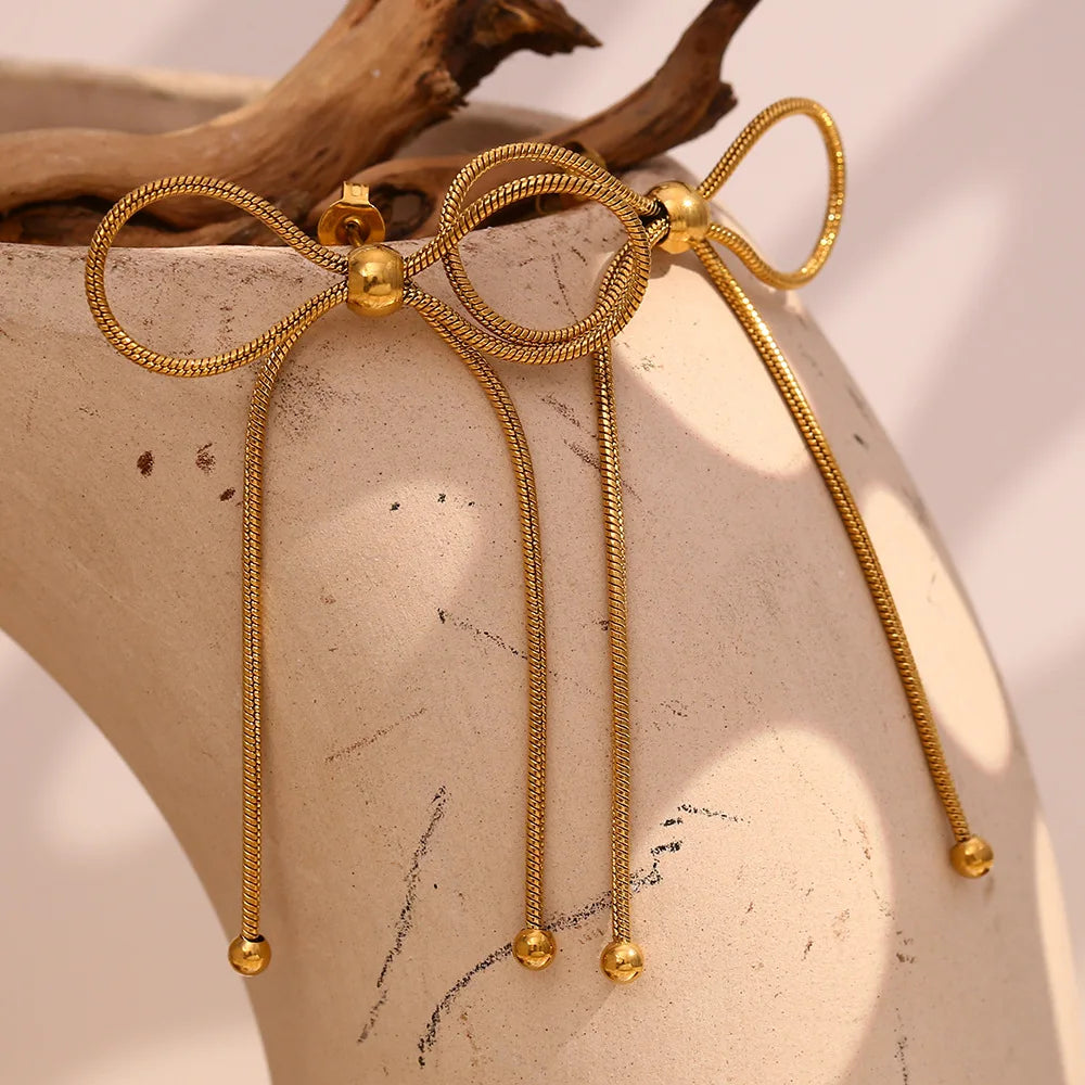 Bow Tassel Earrings