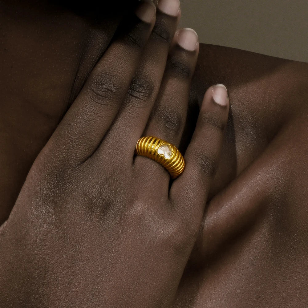 Lustre Stripe Ring