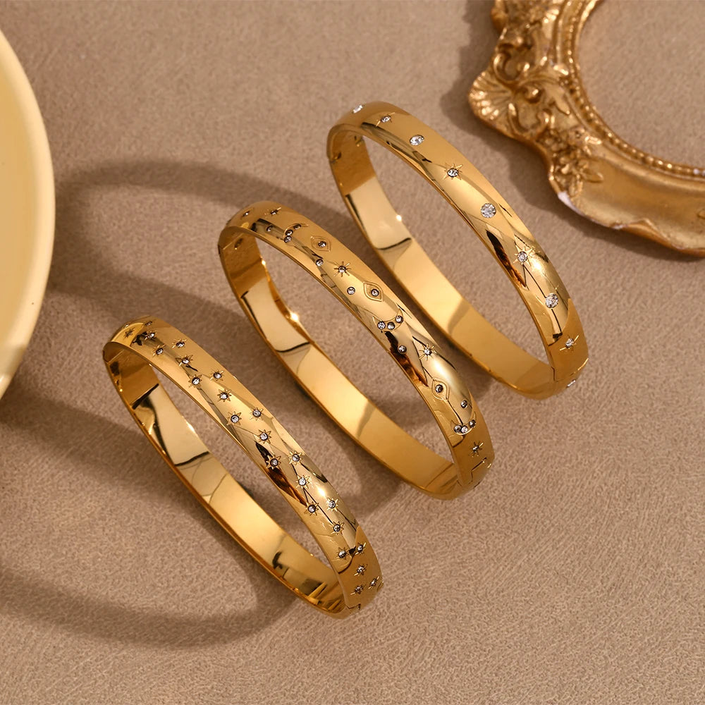 Star Sun Moon Open Bangle