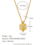 Blue Enamel Star Moon Sun Pendant Necklace