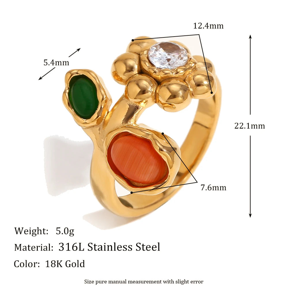 Zircon Bloom Ring