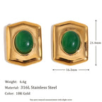Roman Shield Agate Earrings