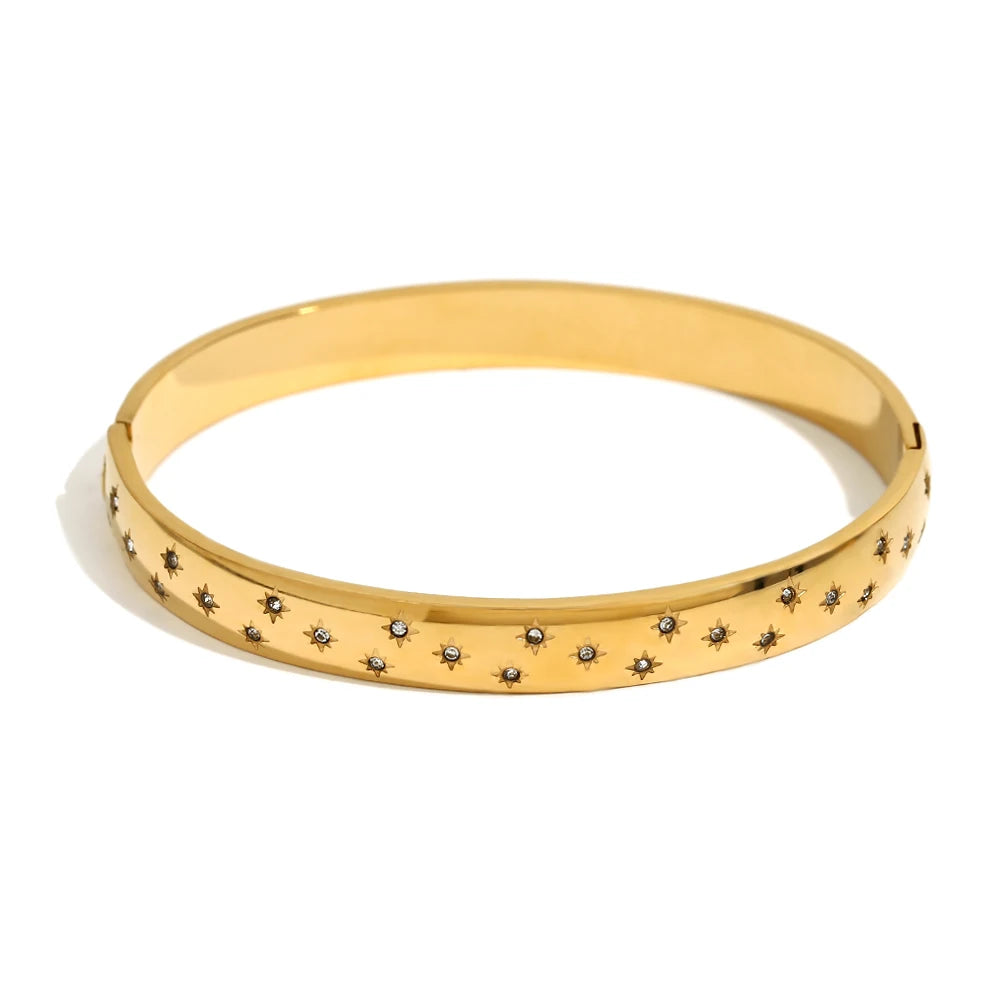 Star Sun Moon Open Bangle