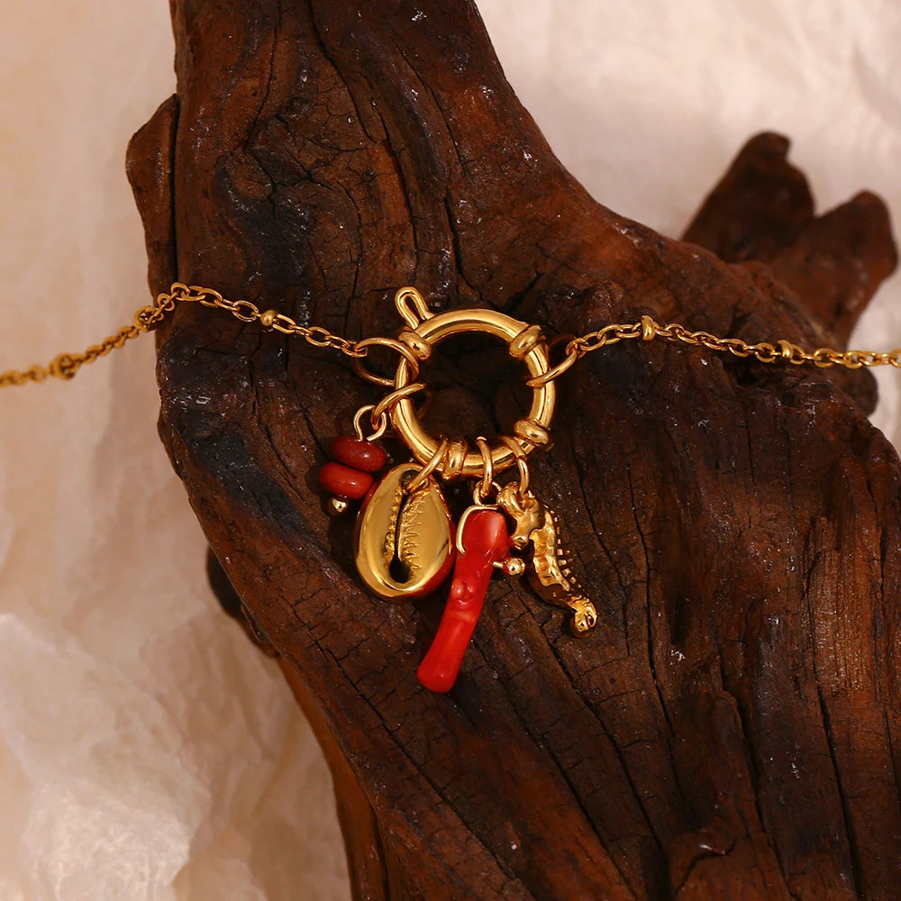 Shell Seahorse Necklace