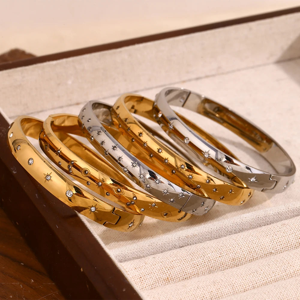Star Sun Moon Open Bangle