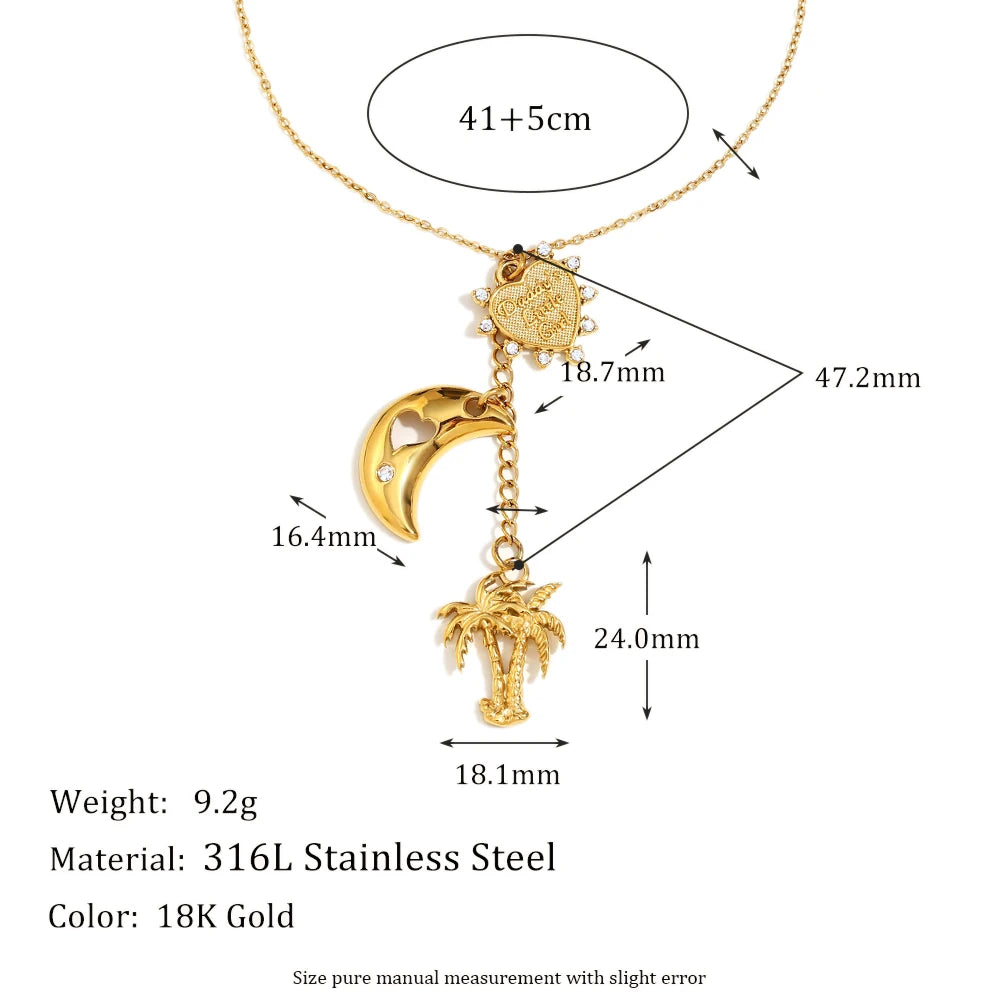 Celestial Heart Pendant Necklace