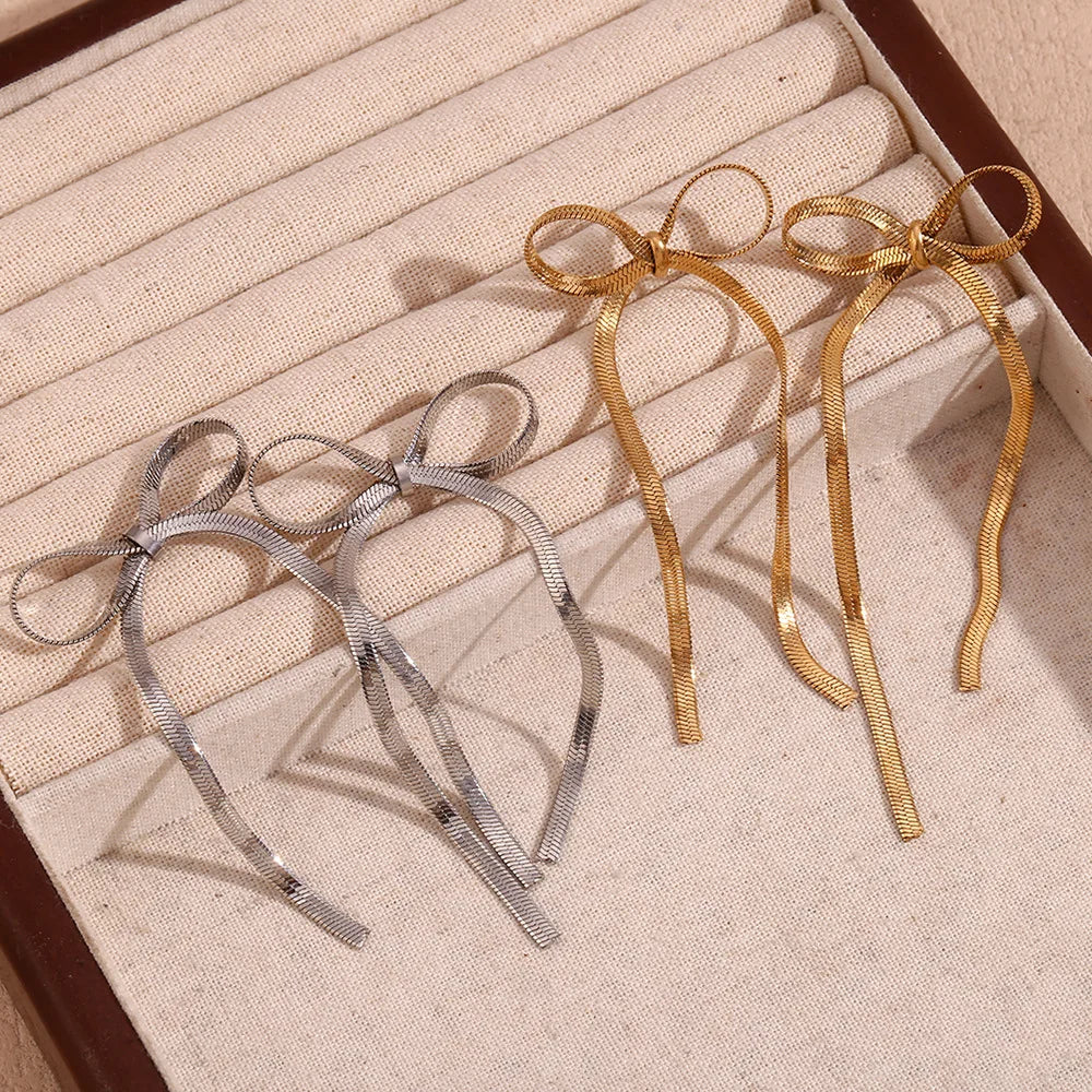 Bow Tassel Earrings
