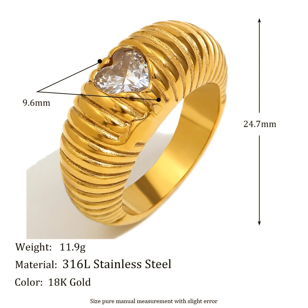 Lustre Stripe Ring