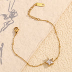 Sparkling Star Thin Chain Bracelet