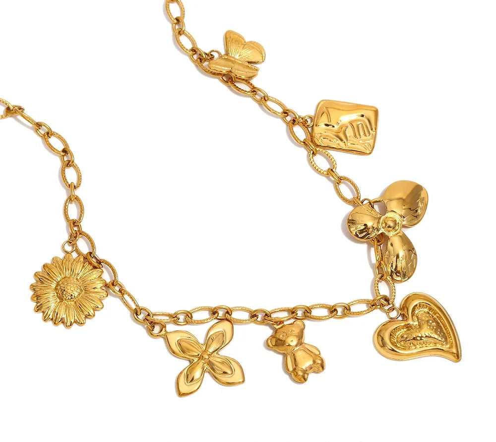 Charm Cascade Necklace