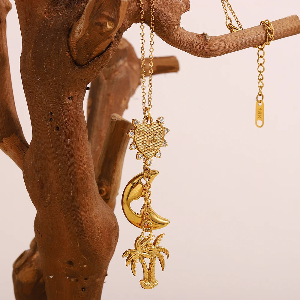 Celestial Heart Pendant Necklace